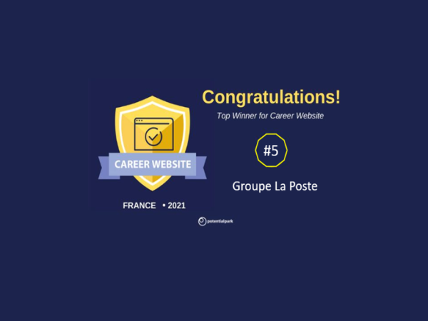 Potential Park 2021 : Le Groupe La Poste intègre le TOP 5 du classement pour son site carrières !